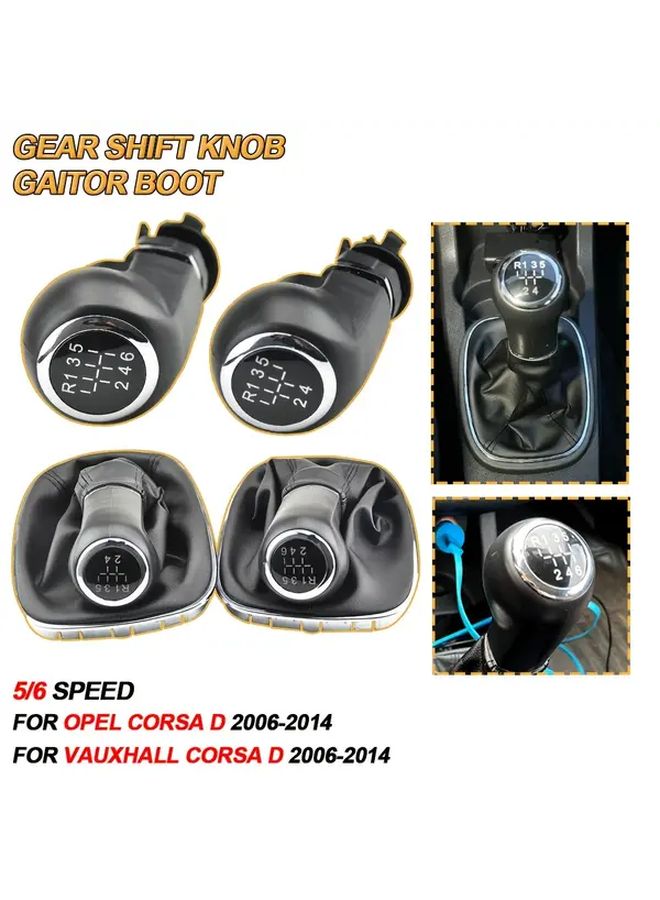 6 Speed Car Gear Shift Knob Leg Protector Dust Cover For Opel Corsa D 2006 2014 - Image 3